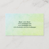 Anpassen beider Seiten grüner Blasen Visitenkarte (Rückseite)