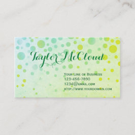 Anpassen beider Seiten grüner Blasen Visitenkarte