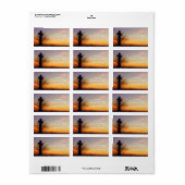 Anpassen - Christliches Kreuz Adressaufkleber (Vorne)