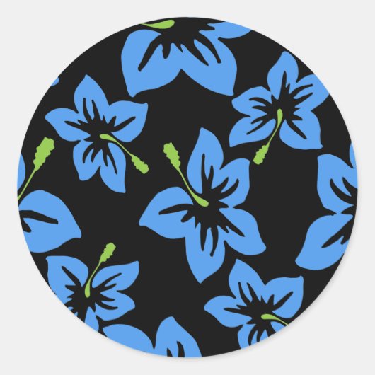Anpassen Cooler Hawaii-Blume Runder Aufkleber (Vorderseite)