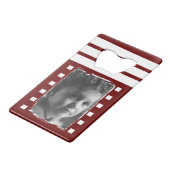 Anpassen der 1-Foto-Liebe, die Sie in Weißbordeaux Geldbeutel Flaschenöffner (Rückseite Schrägansicht)