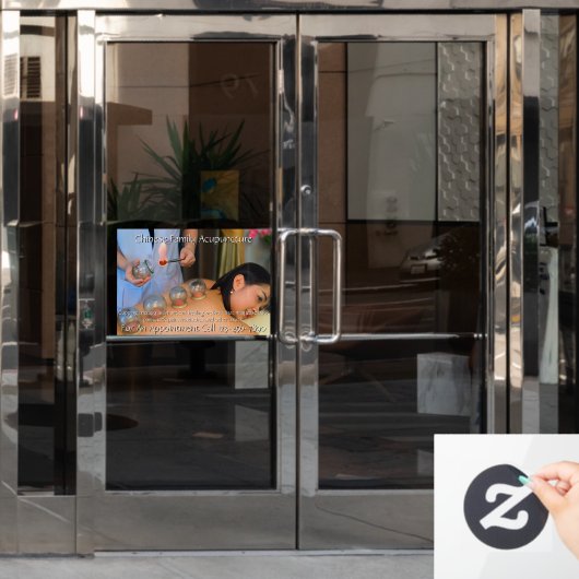 Anpassen der Akupunkturbehandlung 4 Fensteraufkleber (Büro Tür)