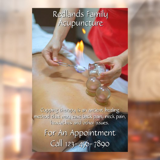 Anpassen der Akupunkturkurierung 2 Fensteraufkleber (Blatt 2)