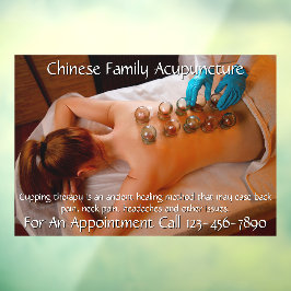 Anpassen der Akupunkturkurierung 5 Fensteraufkleber