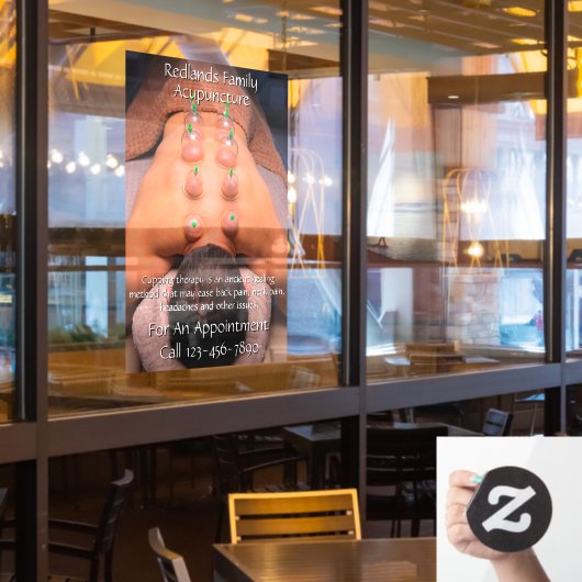 Anpassen der Akupunkturkurierung Fensteraufkleber (Restaurantfenster)