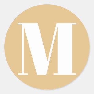 Anpassen der Anfangszahl eines Monogramms Kamel Kh Runder Aufkleber