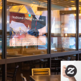 Anpassen der Behandlung von akupunktur 6 Fensteraufkleber