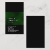 Anpassen der Beruflichen Green Black-Visitenkarte Visitenkarte (Vorne/Hinten)