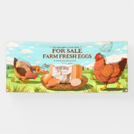 Anpassen der Bio Frische Eier Käfig frei Banner