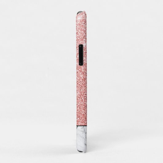 Anpassen der Blushed Rose Gold Imitate Glitzer Mar Case-Mate iPhone Hülle (Hinten/Rechts)