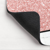 Anpassen der Blushed Rose Gold Imitate Glitzer Mar Mousepad (Ecke)