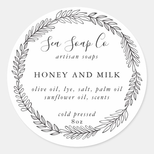 Anpassen der eigenen Seifenaufkleber Runder Aufkleber (Vorderseite)