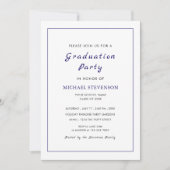 Anpassen der Einladung einer einfachen White Gradu (Vorderseite)