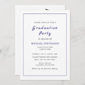 Anpassen der Einladung einer einfachen White Gradu (Vorne/Hinten)