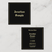 Anpassen der eleganten, alten englischen Skriptvor Quadratische Visitenkarte (Vorne/Hinten)