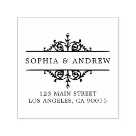 Anpassen der eleganten Vintage Wedding-Rücksendead Permastempel