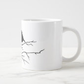Anpassen der Farbe Zwei Vögel in Baumnatur Jumbo-Tasse (Rechts)