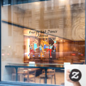 Anpassen der Fitness der Tanzübung Fensteraufkleber (Café-Fenster)