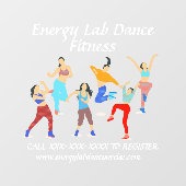 Anpassen der Fitness der Tanzübung Fensteraufkleber (Blatt)