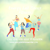 Anpassen der Fitness der Tanzübung Fensteraufkleber (Blatt 3)