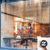 Anpassen der Fitness der Tanzübung Fensteraufkleber (Café-Fenster)