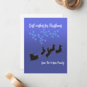 Anpassen der flachen Weihnachtskarte Mitteilungskarte (Vorderseite/Rückseite Beispiel)