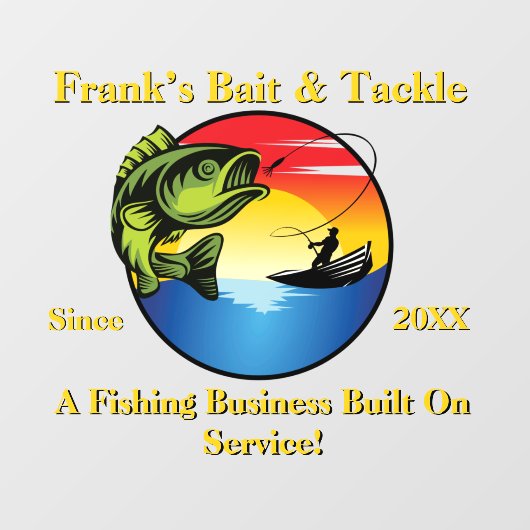 Anpassen der Frontklappe des Angelfangs Fensteraufkleber (Blatt)