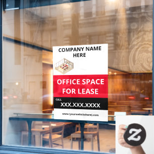 Anpassen der Geschäftsfront für Office Space Fensteraufkleber