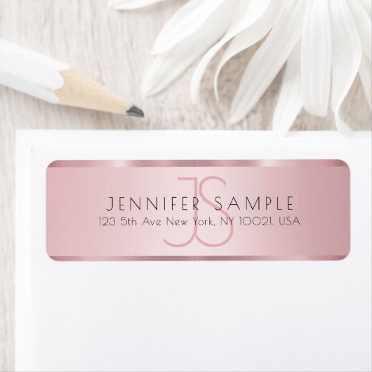 Anpassen der Gold-Rücksendeadresse Mit Monogramm R (Insitu)