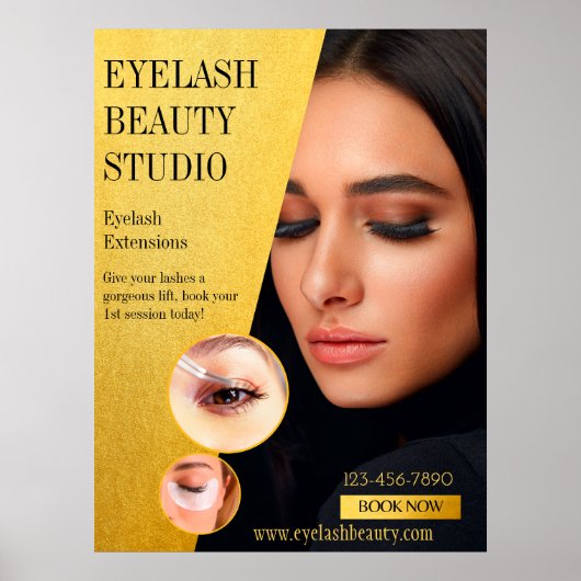 Anpassen der Größe von Eyelash Extensions Studio Poster (Vorne)