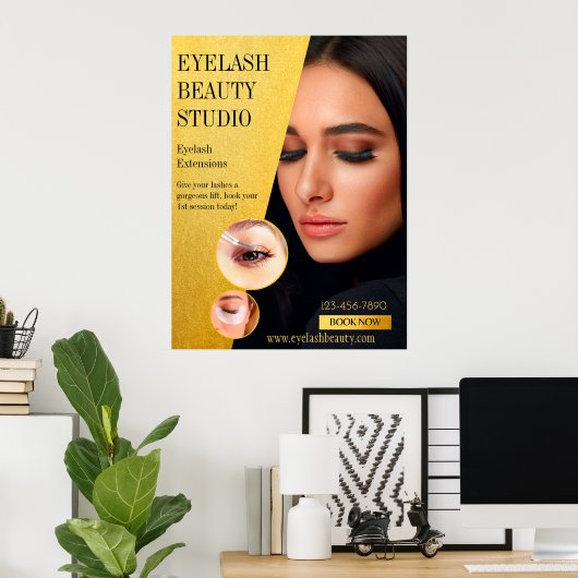 Anpassen der Größe von Eyelash Extensions Studio Poster (Heimbüro)