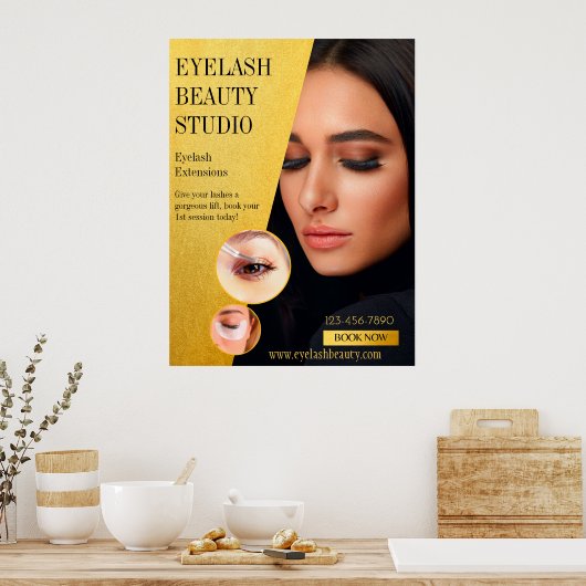 Anpassen der Größe von Eyelash Extensions Studio Poster (Küche)