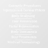 Anpassen der Hauspflege-Kosmetikdienstliste Fensteraufkleber (Blatt)