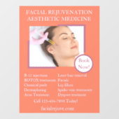 Anpassen der Hautreinigung Botox-Gesichter im Deta Fensteraufkleber (Blatt)