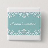 Anpassen der Hochzeitsmutter von Groom an weiße Wi Button (Vorderseite)