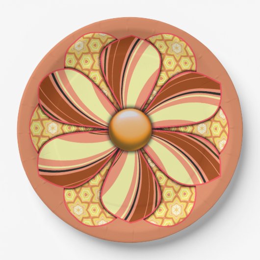 Anpassen der Hübschen Blume Pappteller (Vorderseite)
