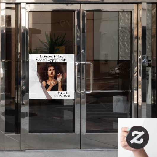 Anpassen der im Inneren Gewollt Haarstylle Fensteraufkleber (Büro Tür)