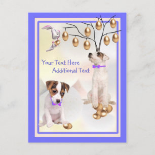 Anpassen der It Jack Russell Puppy Easter Post Car Feiertagspostkarte