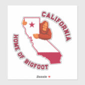 Anpassen der kalifornischen Staat-Zuhause von Bigf Aufkleber (Blatt)