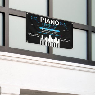 Anpassen der Klavierstunden Musiklehrer Yard Banner