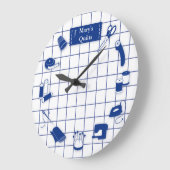 Anpassen der Label-Quilt-Zeit Große Wanduhr (Winkel)