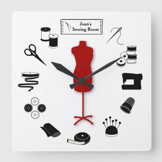 Anpassen der Label-Wall-Uhr Quadratische Wanduhr (Vorderseite)