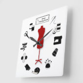 Anpassen der Label-Wall-Uhr Quadratische Wanduhr (Winkel)