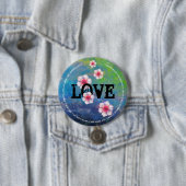 Anpassen der Liebe mit abstrakter Lilienteichtenku Button (Beispiel)