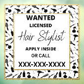 Anpassen der lizenzierten Haarstylist Gewollt Gold Fensteraufkleber (Blatt 3)