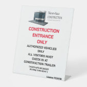 Anpassen der Logo-Website des Bauunternehmers Sockelschild (Vorderseite)