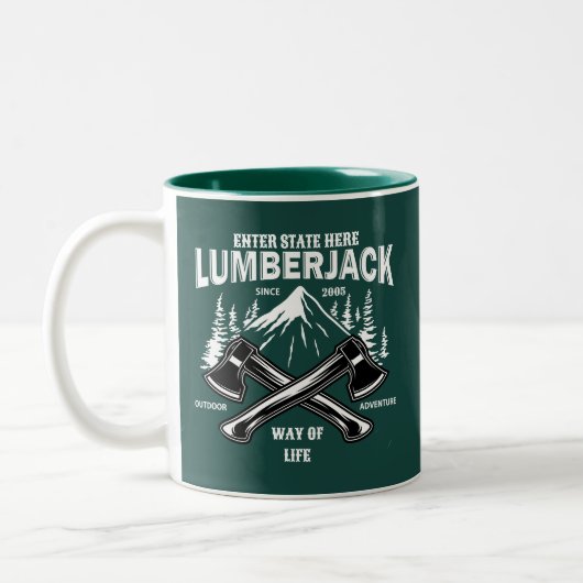 Anpassen der Lumberjack-Übergänge Zweifarbige Tasse (Links)