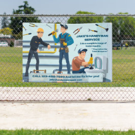 Anpassen der lustigen Handyman-Werbung für Unterne Banner