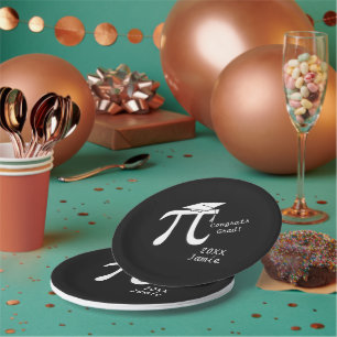 Anpassen der Math Pi-Abschluss-Papierplatte Pappteller
