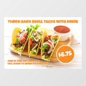 Anpassen der mexikanischen Food Hard Muschel Tacos Fensteraufkleber (Blatt)